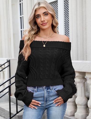 Image of ZAFUL Women V Neck Button Knit Crop Sweaters Batwing Sleeve V Back Ribbed Hem Pullover Sweater