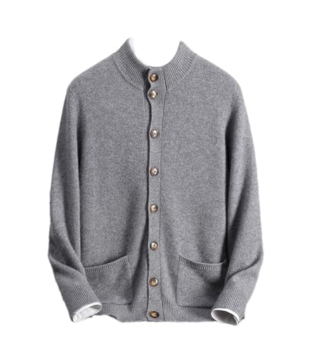 Men Cashmere Soft Sweater Button Up Cardigan with Pocket Casual Thick Jumper Top