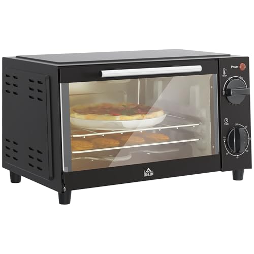 HOMCOM Mini Oven, 9L Countertop Electric Grill,...