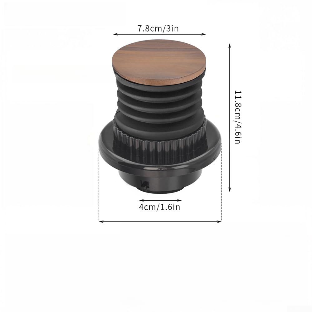 Herramienta de limpieza de molinillo de café, soplador de silicona para Breville BES870 BES880 - Doble función para limpiador de tolvas, cepillo elimina negro 78 mm (A)