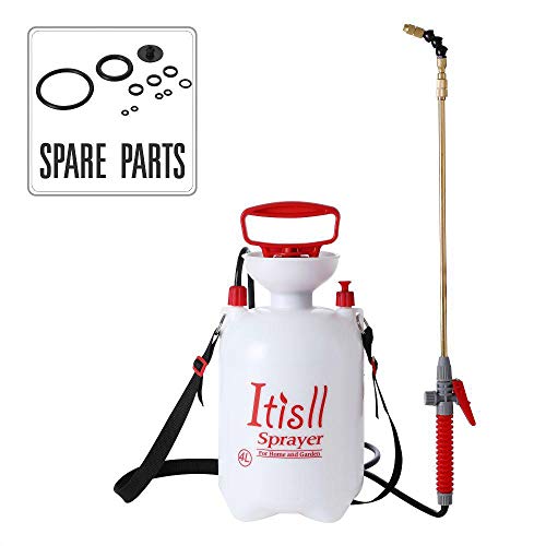 ITISLL Garden Pump Sprayer Portable Yard & Lawn Sprayer with Brass Extendable W