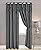 WPM 4 Piece Curtain Set; 2 Panels and Tie Backs Pintuck Designs Grey Color Drapes- JN1 (Grey)