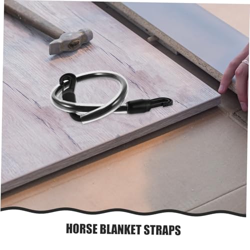 Sangles de jambe pour couvertures de cheval en textile extensible de haute résistance - 7