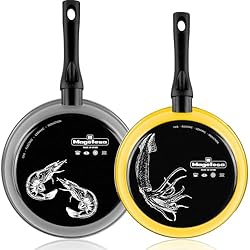 Sartenes Crawford MAGEFESA Pantone Juego 2 Sartenes Inducción 20-24cm, Antiadherente Libre PFOA, Esmalte Exterior Multicolor, Diseño Moderno, Acero Vitrificado ECO