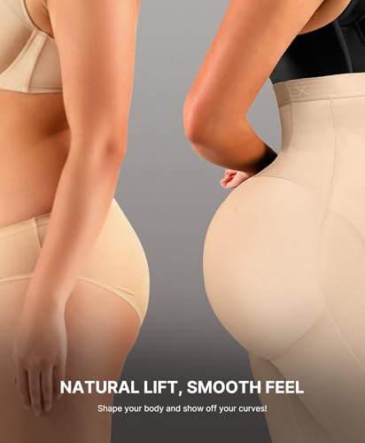 Image of SHAPELLX Shapewear for Women Tummy Control Faja Body Shaper Butt Lifting High Waisted Shorts Thigh Slimmer Bodysuit