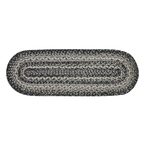 VHC-Brands-Sawyer-Mill-Black-White-Jute-Oval-Runner-8×24 VHC Brands Sawyer Mill Black White Jute Oval Runner 8×24