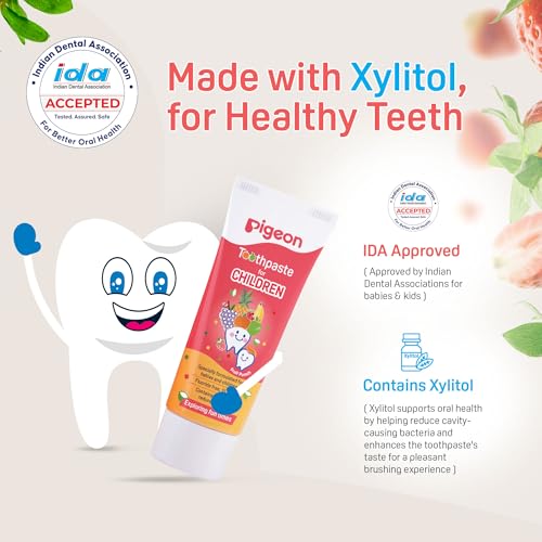 Image of Pigeon Children Cavity Protection Toothpaste Fruit Punch 45 g | Gentle Daily Oral Care for Kids | pH-Balanced Formula | Mild & Kid-Friendly Flavour