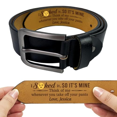 Pawfect House Personalized Engraved Leather Belt For Men, Husband Gifts From Wife, Mens Birthday Gift Ideas, Boyfriend Gifts