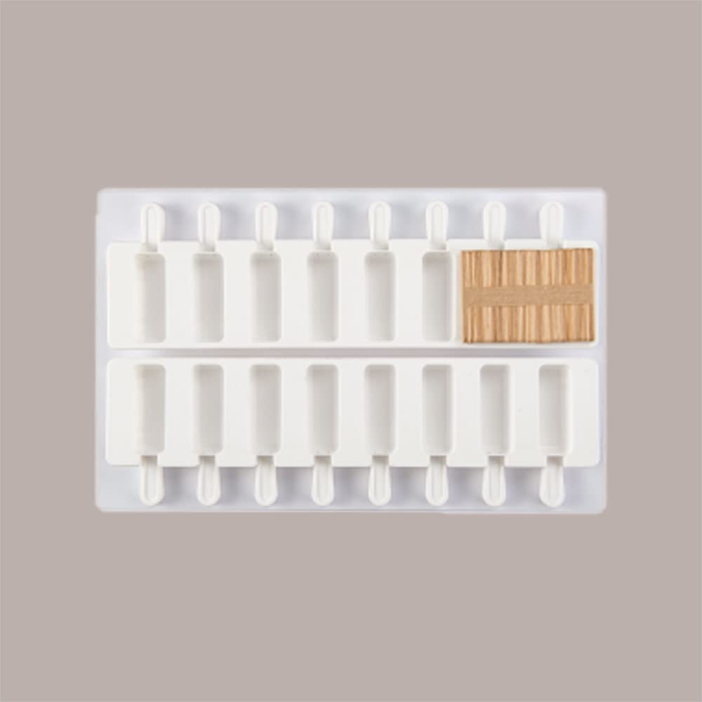 Lucgel Srl 1 Kit 2 x 8 Postations Moule moderne en silicone pour Stecco Glace BRIC MINI