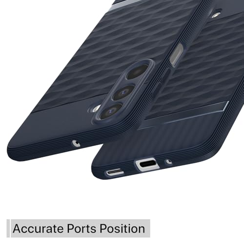Image of Pikkme Back Cover for Samsung Galaxy M36 5G Camera Protection 3D Hexa Cube Design Silicone Protective Bumper Case (Blue)