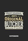  Professional Original Butcher Notebook of Passion and Vocation: 6x9 inches - 110 graph paper, quad ruled, squared, grid paper pages • Perfect Office Job Utility • Gift, Present Idea
