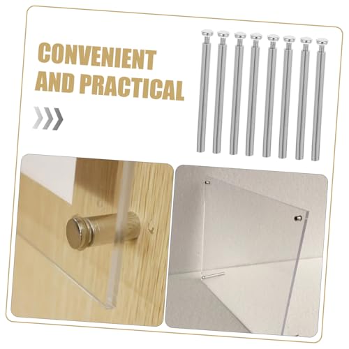 Image of Artibetter Picture Frame Wall Mount Kit 20 Sets Metal Brackets Standoff Screws Versatile Hanging Hardware for Glass Frames