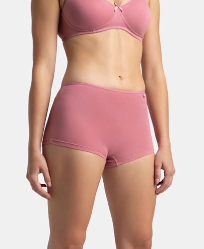 Image of Jockey SS04 Women High Coverage Super Combed Cotton Elastane Stretch Boy Leg (Pack of 2)