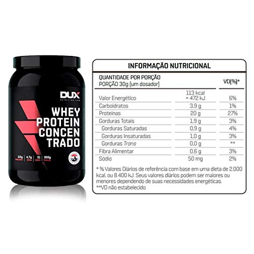 Kit whey protein concentrado dux 900g + Glutamina 300g black