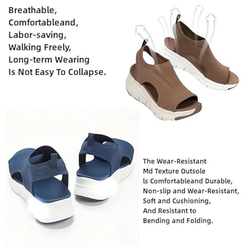 Kngdrt Shopellox Shoes Sandals, Washable Slingback Orthopedic Slide Sport Sandals, Woman Orthotic Shoes with Arch Support3