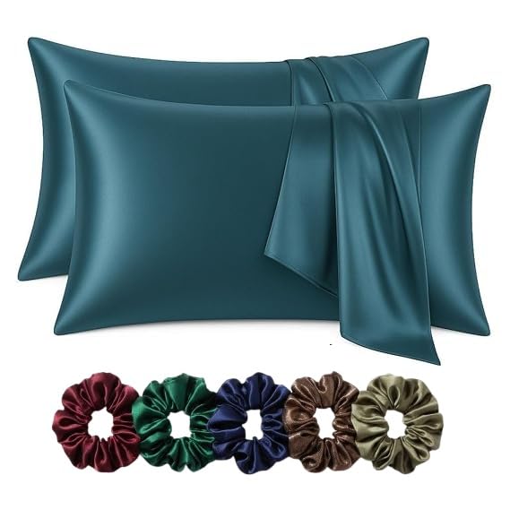 Satin Pillowcase - Hair & Skin Protection + Scrunchies -1 Satin Pillowcase - Hair & Skin Protection + Scrunchies -1