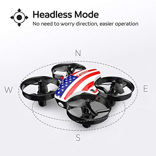 Mini Drone, Potensic A20 RC Nano Quadcopter 2.4G 6 Axis, Altitude Hold Function, Headless Mode Safe and Stable Flight, Remote Control Drone for Beginners & Kids -Flag