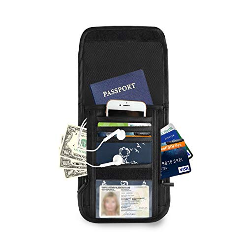 ALAZA Anchor & Seagull Navy Blue Small Crossbody Wallet Purse Cell Phone Bag Rfid Passport Holder with Credit Card Slots2