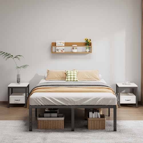 Image of LUMUNANCE Metal Bed Frame Full Size - 18 Inch Heavy-Duty Full Platform Bed Frame No Box Spring Needed, Easy Assembly, Noise-Free, Sturdy Mattress Foundation, Underbed Storage Space