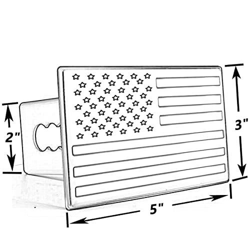 Bonrcea AK6657 American Flag Metal Trailer Hitch Cover thumb #2
