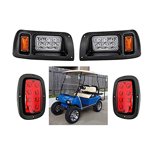 Dr.AccesClub Car DS LED Light with Deluxe harness and Upgrade Headlight Power Kits | with Turn Signals, Hazard Flasher, Horn and Brake for Club Car DS Gas & Electric Golf carts (1993 & up)