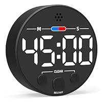 Zonopy Digitaler LED-Timer, magnetischer Countdown-Timer für Küche, Klassenzimmer, Whiteboard, Kinder, Kleinkinder, Spiele, Produktivität, Fokus, Arbeit, Büro