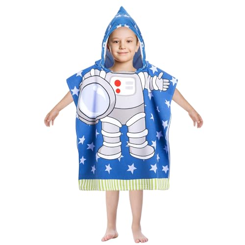 Jay Franco Asciugamano Poncho Con Cappuccio Per Bambini – 100% Cotone Morbidissimo, 56x56 Cm, Con Design Marvel Avengers E Spiderman, Perfetto Per Piscina E Spiaggia