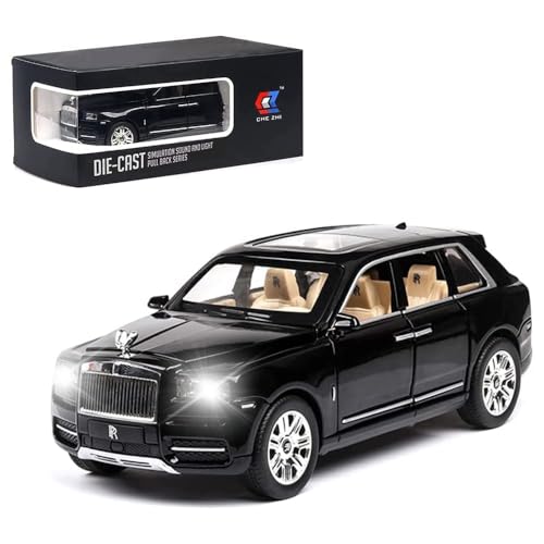 Image of SPITEN Exclusive Alloy Metal Pull Back Die-Cast Car 1:24 Rolls Royce Cullinan Diecast Metal Pullback Toy Car with Openable Doors & Light, Music Boys Gifts Toys for Kids, Multicolor