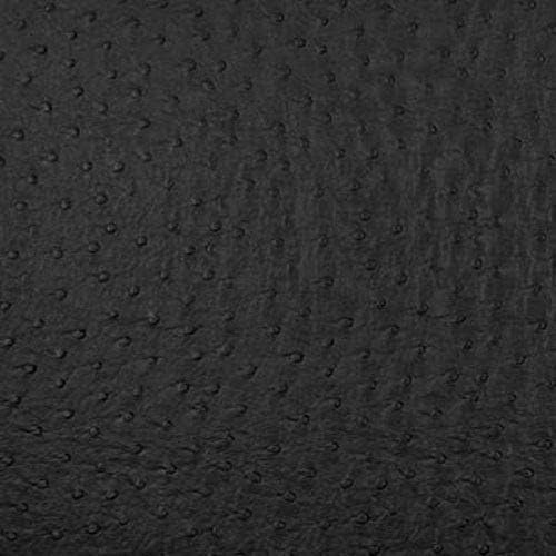 BLACK FAUX LEATHER VINYL FABRIC Ostrich Upholstery 54" Wide - By the Yard