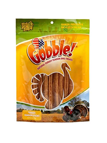Dog Nip Gobble! 6-Inch Turkey Tendon Sticks For Dogs thumb #1