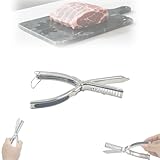 Rib Prep Pro Stainless Steel Rib Membrane Remover Tool - BBQ Rib Skinner with Arc Clamp & Non-Slip Grip for Easy Membrane Removal,Kitchen Gadget for Barbecue Enthusiasts & Chefs (1PC)