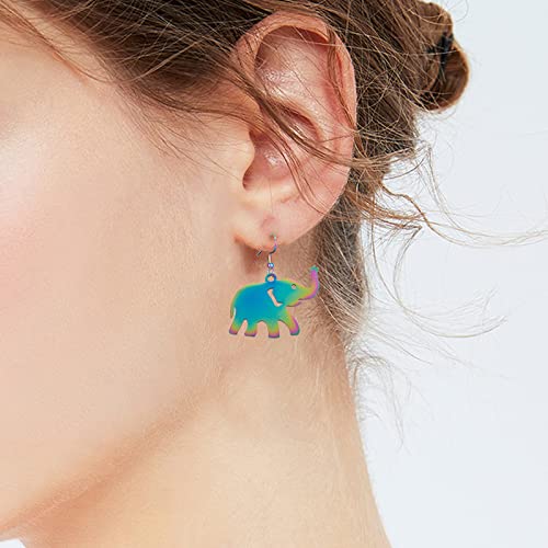 Cogcharger 16 Pcs 8 Style Stainless Steel Filigree Charms Animal Shape Rainbow Pendants Multi Color Charms Pendants For Jewelry Earring Necklace Making #TOP6