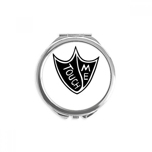 Miroir de poche rond maquillage à la main portable avec motif canard