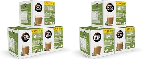 NESCAFÉ Dolce Gusto Café Leche Genova - Cápsulas de Café, 42 Cápsulas (3x14) - Originales para cafeteras de Dolce Gusto (Paquete de 2)