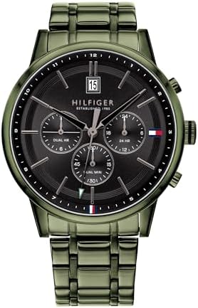 Tommy Hilfiger Multi Zifferblatt Quarz Uhr für Herren mit Edelsta...