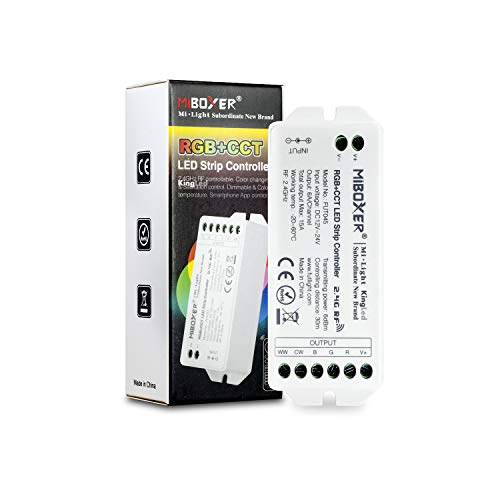 Kingled – MiBoxer Ricevitore RGB+CCT - Controller DC 12V 24V Max 15A per Strip Led RGB + Dual White Mi Light® FUT045 Cod 2968