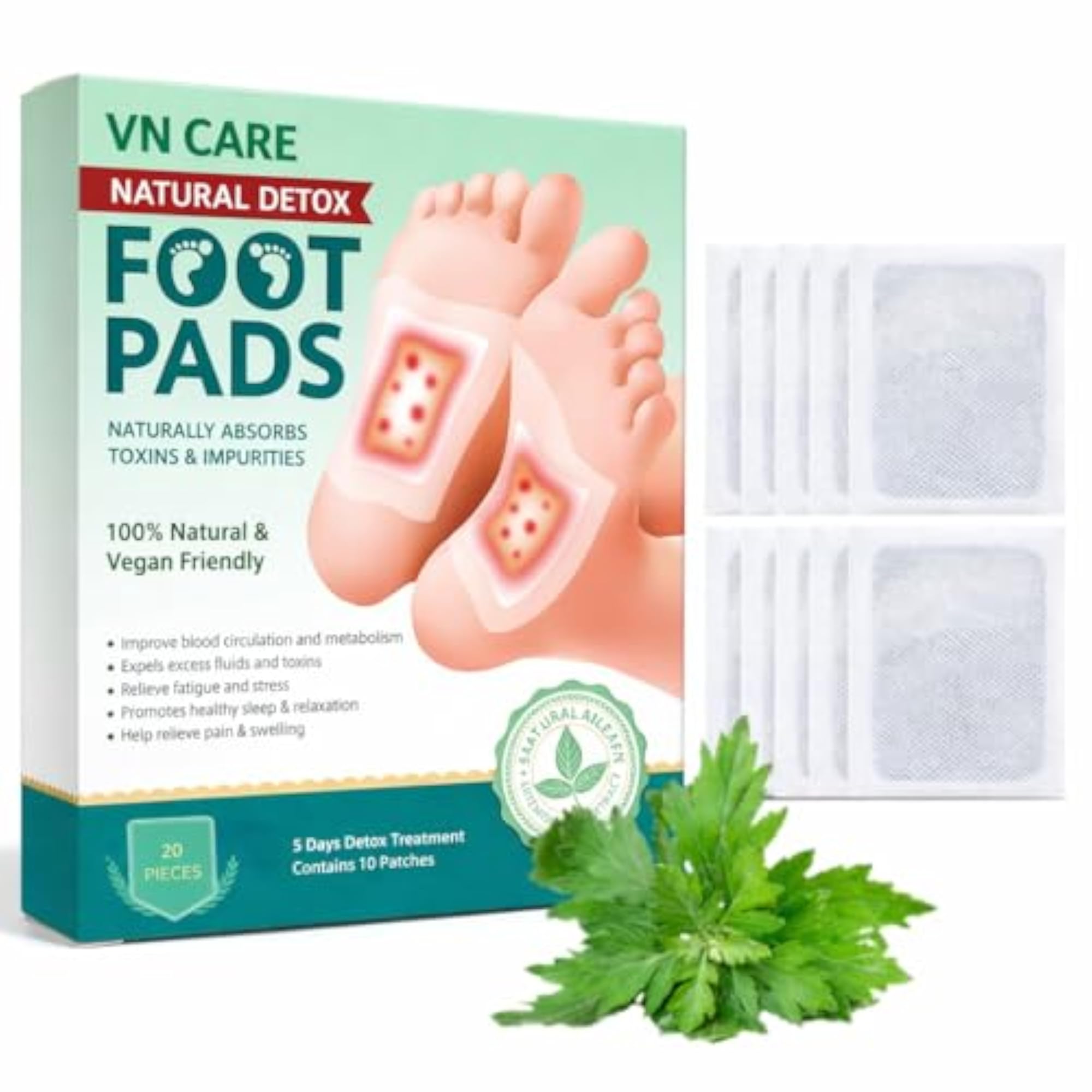 Detox Foot Patches for Weight Loss, Ginger Herbal Pads
