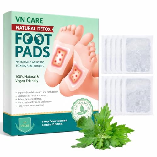 Image of Vn care Detox Foot Patches for Weight Loss & Toxin Removal | Ginger Herbal Foot Pads for Deep Cleansing, Fat Burning & Pain Relief | Natural Body Detox Foot Patch for Women & Men (Pack 50)