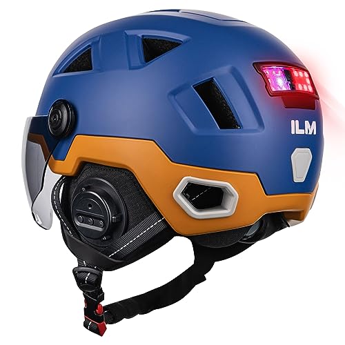 ILM Bluetooth Smart Adult Bike Helmet with Automatic G-Sensor Turn Signal & Brake Warning LED Light...