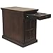 Signature Design by Ashley Laflorn Traditional Chairside End Table with USB Slots & Electrical Outlets, Dark Brown