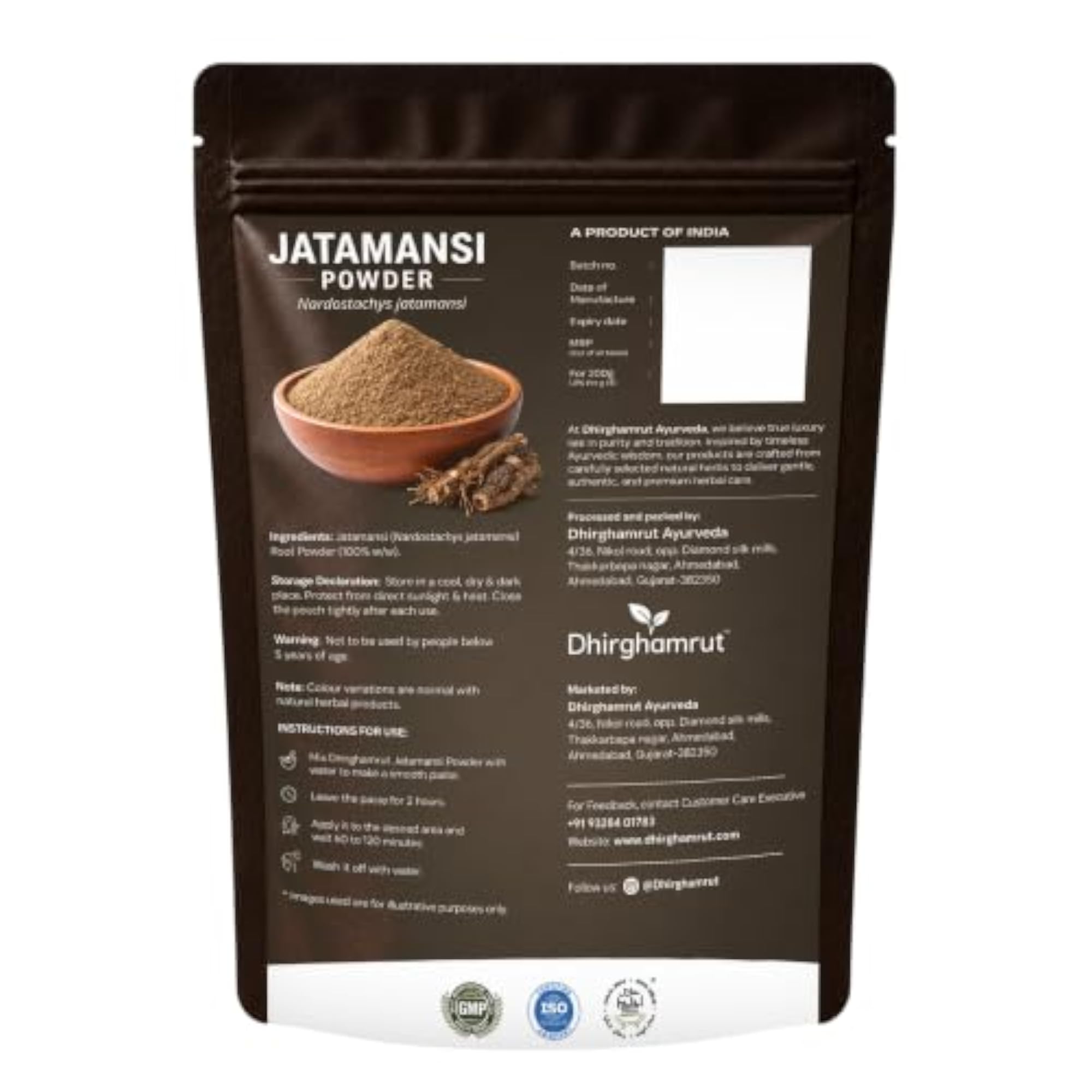 Jatamansi Powder for Hair Growth, 200 gm