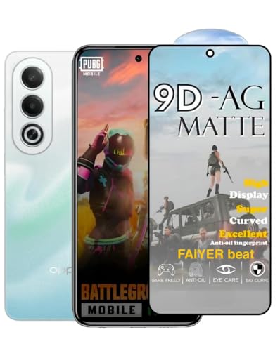 Image of Premium Tempered Glass for OPPO K12X (matte finish glass, Pack of 1) Full Screen Coverage gaming matte Screen Protector Guard (OPPO K12X)