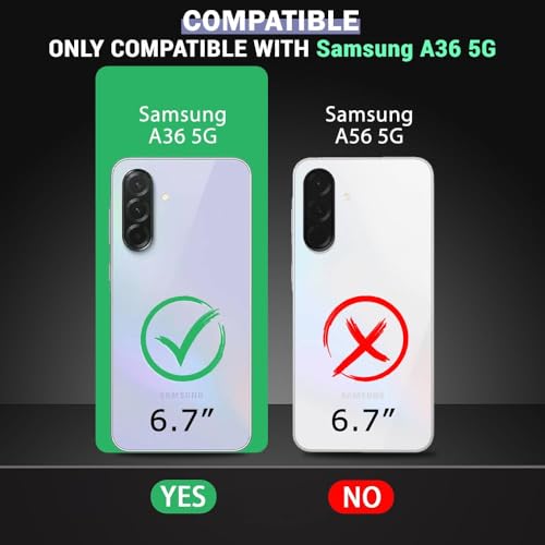 Image of AIBEX Compatible for Samsung A36 5G Flip Cover Leather Finish with Magnatic Closure | Inside TPU with Card Pockets | Wallet Stand | Complete Protection Flip Case -Black