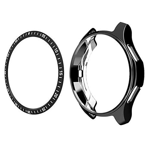 KPYJA for Samsung Galaxy Watch 3 Case, Soft TPU Protective Cover Bumper Shell Compatible with Samsung Galaxy Watch 3 (2020) Smartwatch Accessories (41mm, Black+Black)