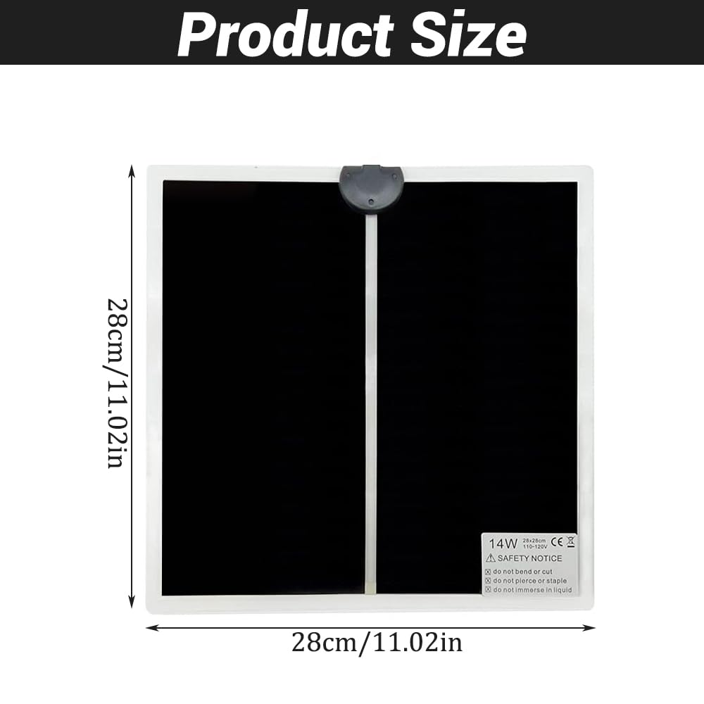 Manta Calefactora para Reptiles, 14W Térmicos para Terrarios, Almohadilla Térmica para Reptiles, Almohadilla térmica Ajustable para Reptiles con Temperatura Ajustable para Tortuga, Serpientes…