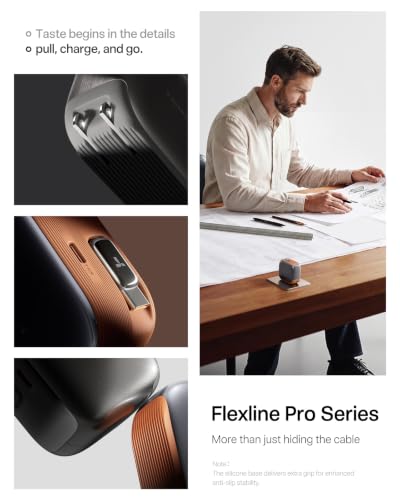 Image of TORRAS FlexLine Pro 60W USB C Charger Block with Retractable Cable, Brown