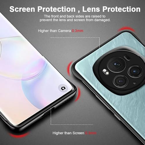 Image of REALCASE for Honor Magic 6 Pro 5G Back Cover Case | Stylish Frameless Matte Hard Back Skin | Soft TPU Shock Proof Bumper Back Cover Case for Honor Magic 6 Pro 5G (Black)