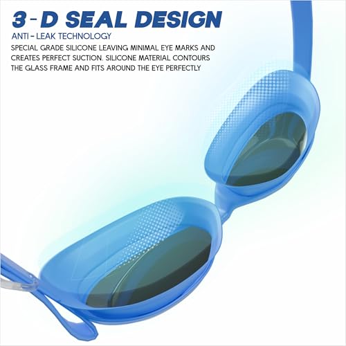 Image of KONEX Eco Swimming Goggles | Kids | Polarised UV Lens | Blue