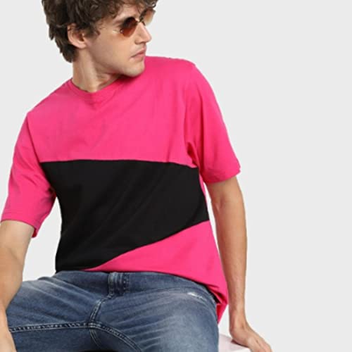 Image of Bewakoof Men's Striped Loose Fit T-Shirt