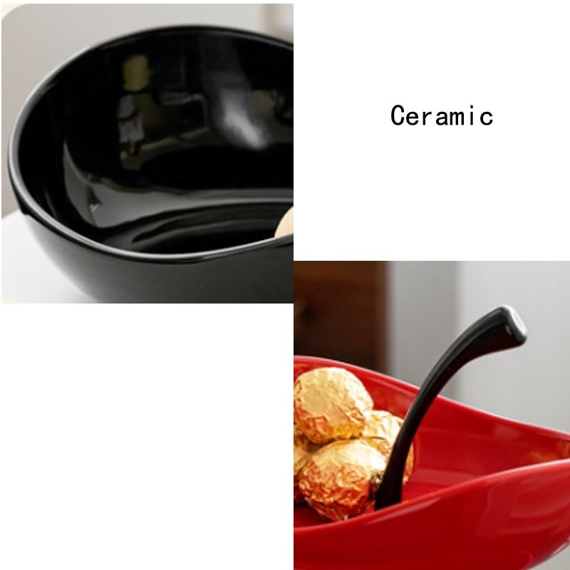 miska na owoce, Ceramiczny talerz na owoce stoliku kawowym w salonie W domu(Style1,M)